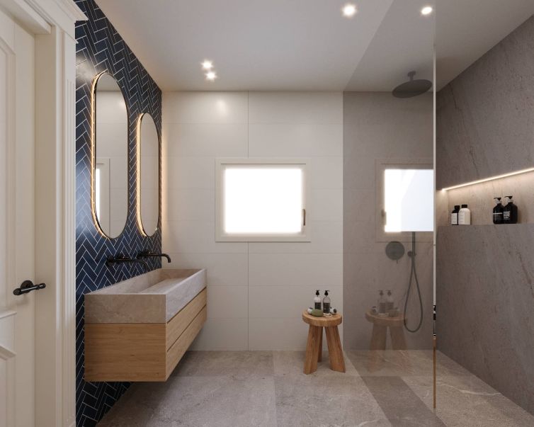 Cuarto de baño decorado